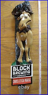 Beer Tap Block Cross Eyed Moose Handle Brand New