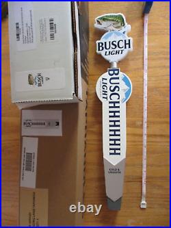 Beer Tap Busch Light Handle with Bass Topper Brand New in Original Boxes
