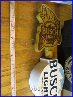 Beer Tap Busch Light with Bass Topper Handle Brand New in Original Boxes