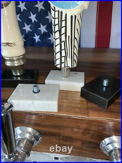 Beer Tap Handle Base Display Stand withBolt, Genuine Black Marble Size 2 x 3