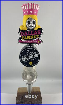 Beer Tap Handle Deep Ellum Dallas Blonde Figural Girl Beer Tap Handle