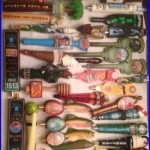 Beer Tap Handle Lot, 34 Different Knobs