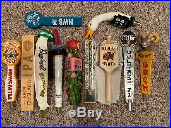 Beer Tap Handle Lot Of 11 A Few Figural Tap Handles As Well