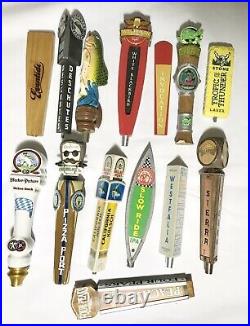 Beer Tap Handle Lot Of 13 Used As Is Stone Sweet water Pizza Port Deschutes