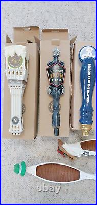 Beer Tap Handle Lot of 11 New Puck Wrought Iron Leinie Old Style Hop KitCHEN