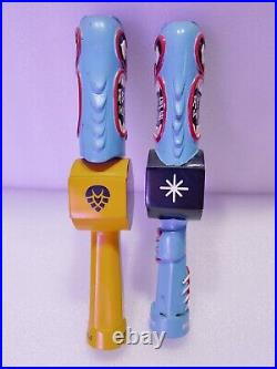 Beer Tap Handle Lot of 2 Diff Hub Abominable Snowman Winter Ale Rare