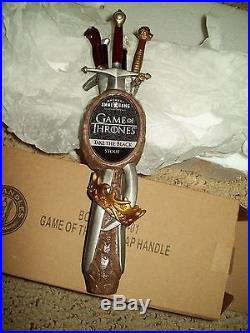 Beer Tap Handle OMMEGANG Game of Thrones Take the Black Stout Figural NIB 11