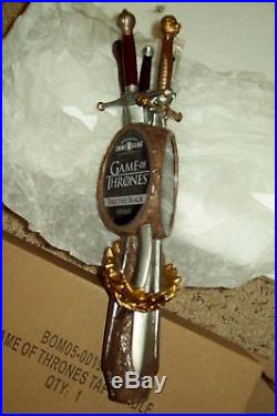 Beer Tap Handle OMMEGANG Game of Thrones Take the Black Stout Figural NIB 11