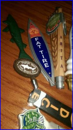 Beer Tap Handles (12) Large Lot, Some Rare