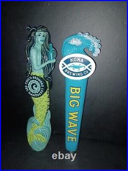 Beer Tap Handles KONA BIG WAVE/CISCO GREY LADY ALE LOT OF 2 RARE