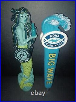Beer Tap Handles KONA BIG WAVE/CISCO GREY LADY ALE LOT OF 2 RARE