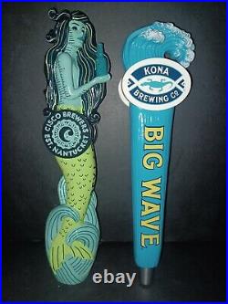 Beer Tap Handles KONA BIG WAVE/CISCO GREY LADY ALE LOT OF 2 RARE