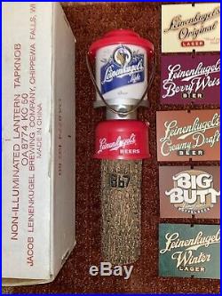 Beer Tap Leinenkugel's Lantern Handle with 6 labels Brand New in Original Box