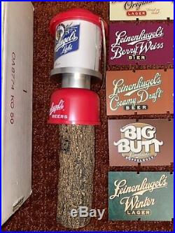 Beer Tap Leinenkugel's Lantern Handle with 6 labels Brand New in Original Box