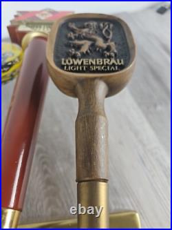 Beer Tap Man Cave Deco Staves Handles Lowenbrau Oktoberfest Authentic