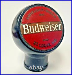 Beer ball knob Budweiser St. Louis MO tap marker handle vintage brewery