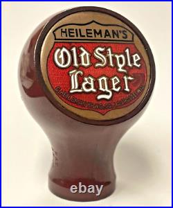 Beer ball knob Heilemans Lacrosse Wisconsin tap marker handle vintage brewery