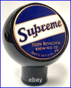 Beer ball tap knob Supreme South Bethlehem Brewing PA marker handle vintage Beer ball tap knob Supreme South Bethlehem Brewing PA marker handle vintage