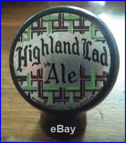 Beer tap handle knob beer tap highland lad ale hedrick brewing co albany ny