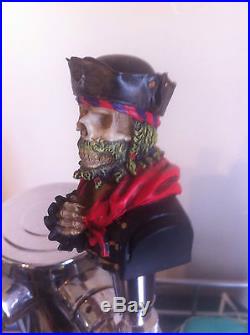 Black Beard Pirate Skull beer tap handle for kegerators! Brand New
