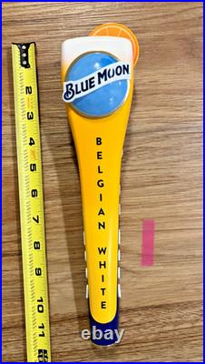 Blue Moon Beer Tap Handle Knob Top Keg Bar Brewing Draft Belgian White Plastic