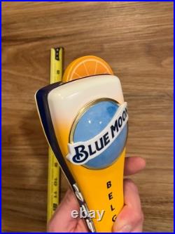 Blue Moon Beer Tap Handle Knob Top Keg Bar Brewing Draft Belgian White Plastic