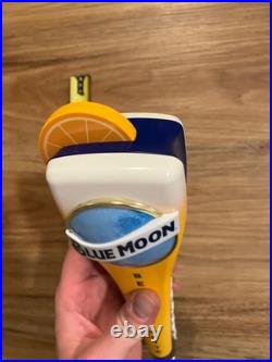 Blue Moon Beer Tap Handle Knob Top Keg Bar Brewing Draft Belgian White Plastic