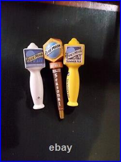 Blue Moon Beer Tap Handles White Summer & honey Wheat Lot Of 3