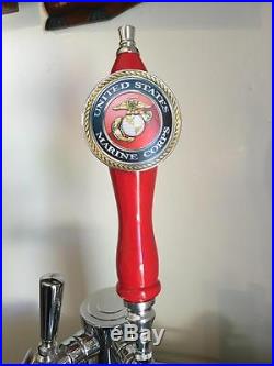 Brand New Never Used Pub Style US Marine Corps USMC kegerator beer tap handle