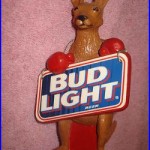 Bud Boxing Kangaroo RARE Beer tap handle VISIT MY STORE Budweiser Light