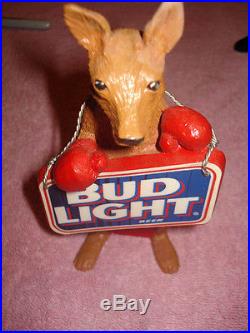 Bud Boxing Kangaroo RARE Beer tap handle VISIT MY STORE Budweiser Light