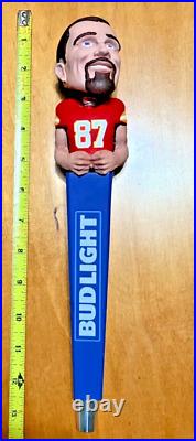 Bud Light Beer Tap Handle Knob Top Kansas City Chiefs Travis Keelce Bobble Head