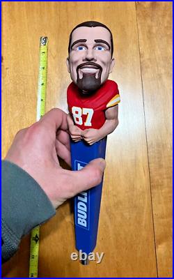 Bud Light Beer Tap Handle Knob Top Kansas City Chiefs Travis Keelce Bobble Head