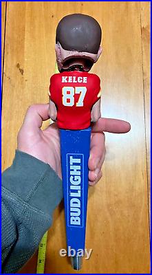Bud Light Beer Tap Handle Knob Top Kansas City Chiefs Travis Keelce Bobble Head