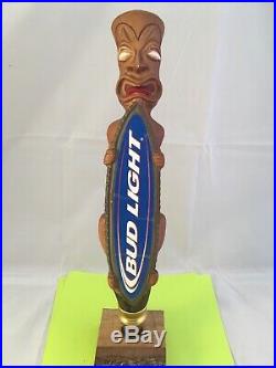Bud Light Beer Tap Handle Rare Figural Tiki God Surfboard Beer Tap Handle