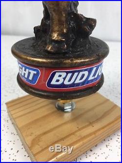 Bud Light Bull Rider Vintage Beer Tap Handle Knob Rare Man Cave Breweriana