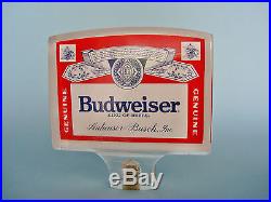 Budweiser Anheuser Busch LABEL Lucite Beer Tap Handle Keg Pub Tavern Bar