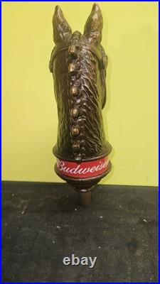 Budweiser Clydesdale Horse Beer Tap Handle 9 Tall Outstanding Brew Tap SALE