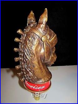 Budweiser Horse with Blinders Clydesdale Classic vintage Beer Tap Handle lot