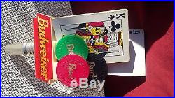 Budweiser Vegas Poker Chips & Card Beer tap Handle