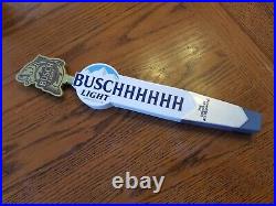 Busch Light Beer tap handle 15 White, Gray, Buschhhhhh, jumping bass topper