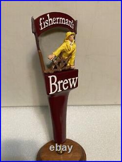 CAPE ANN BREWING FISHERMANS BREW draft beer tap handle. MASSACHUSETTS