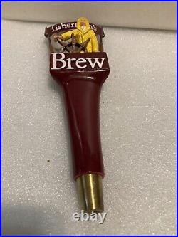 CAPE ANN BREWING FISHERMANS BREW draft beer tap handle. MASSACHUSETTS