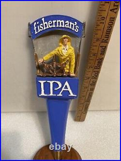 CAPE ANN BREWING FISHERMANS IPA draft beer tap handle. MASSACHUSETTS