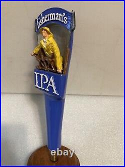 CAPE ANN BREWING FISHERMANS IPA draft beer tap handle. MASSACHUSETTS