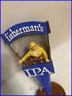 CAPE ANN BREWING FISHERMANS IPA draft beer tap handle. MASSACHUSETTS