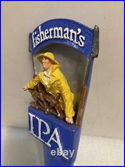 CAPE ANN BREWING FISHERMANS IPA draft beer tap handle. MASSACHUSETTS