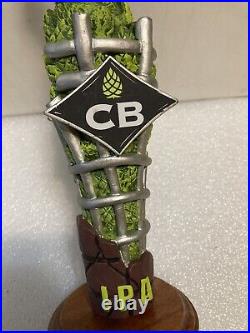 CBs CAGED ALPHA MONKEY IPA draft beer tap handle. NEW YORK. CLOSED