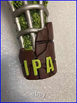 CBs CAGED ALPHA MONKEY IPA draft beer tap handle. NEW YORK. CLOSED
