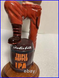 CHARLIE WELLS TRIPLE HOPPED IPA INKED BREWMASTER Draft beer tap handle. ENGLAND CHARLIE WELLS TRIPLE HOPPED IPA INKED BREWMASTER Draft beer tap handle. ENGLAND
